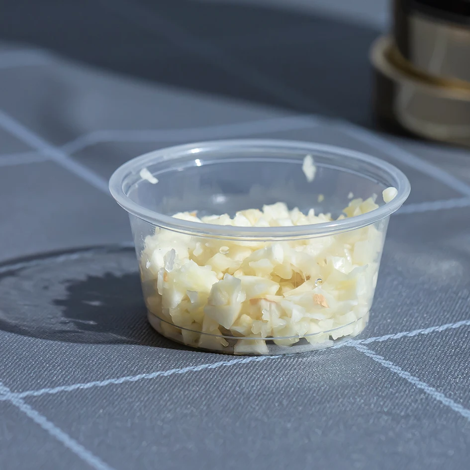 high transparency   Portion Cups clear PET sauce cups with flat lid