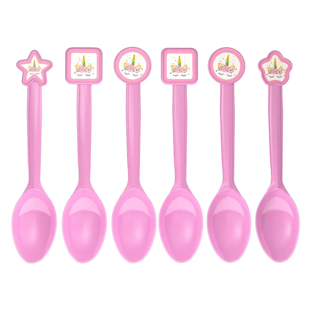 
Custom Kids Unicorn Party Tableware Sets Disposable Wholesale Birthday Party Supplies 