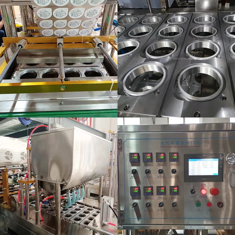 Automatic Water Filling Machine Cup Or Plastic Paper Cup Filling Sealing Machine For Mineral Water Yogurt Fruit