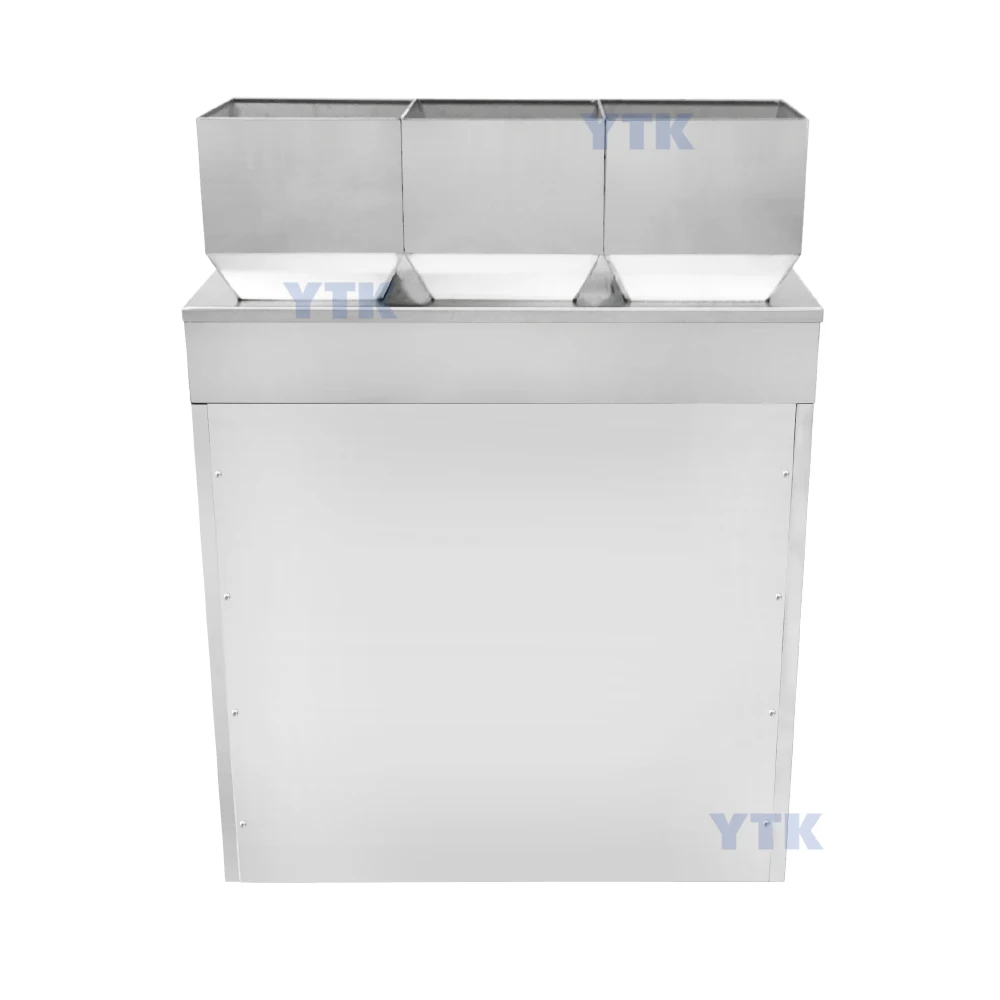 YTK-W200T Factory price triple weighing scale type dosing filling machine for powder granule particle small snacks parts