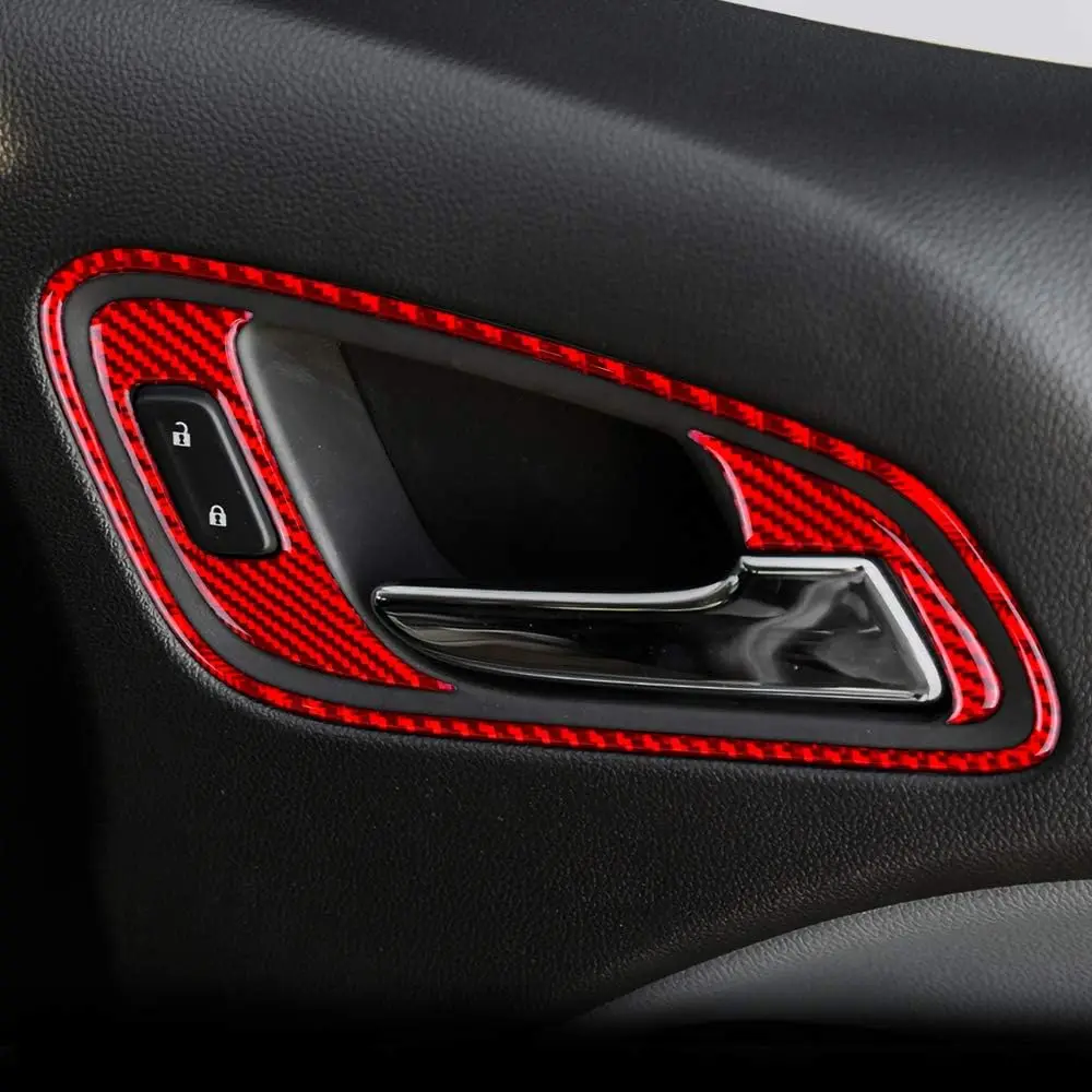 Carbon Fiber Car Door Handle Frame Sticker Interior Trim for Chevrolet Colorado GMC Canyon 2015-2020 New creative modification
