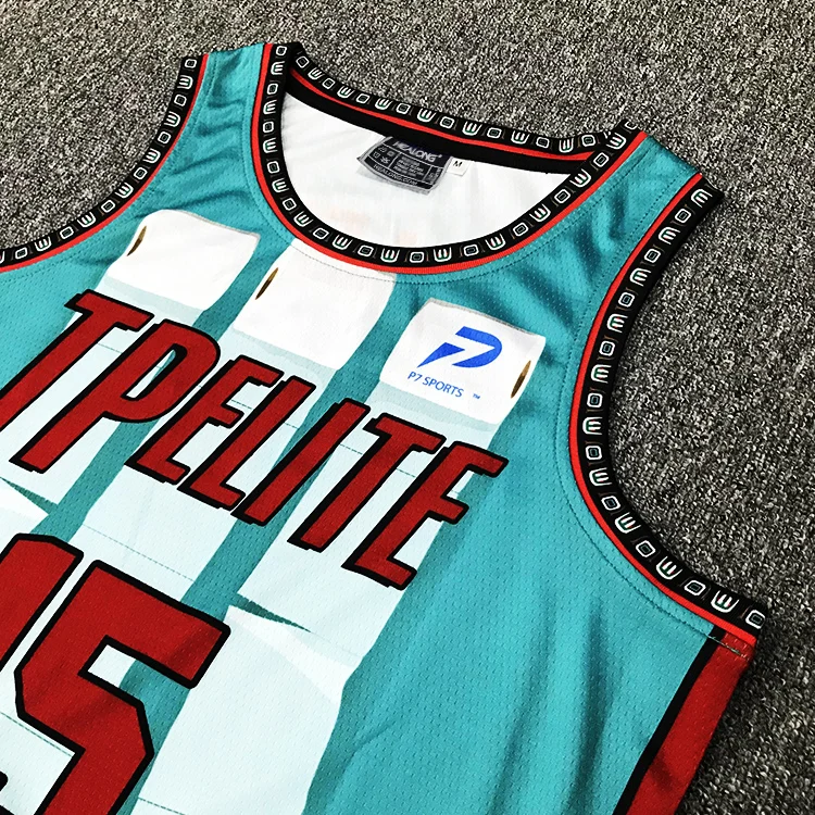 Custom Basketball Jersey Blue Color Design Your Own Sublimation Basketball Jersey