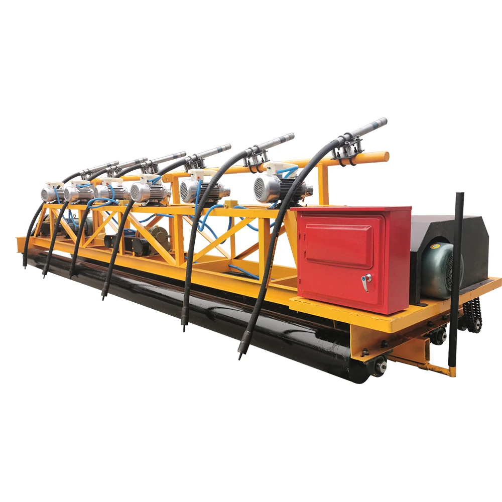 30KW Diesel Concrete Screed Paving Machine Four Rollers Laser Land Vibration Paver