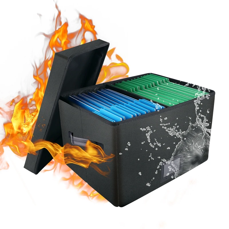 Складная Настольная пожаробезопасная коробка для хранения документов
