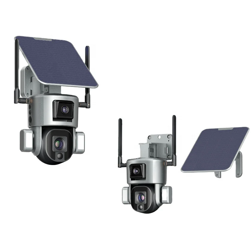 WIFI Security Camera Solar Powered Outdoor Wireless PTZ Camera Surveillance CCTV Cameras Solar Energy Systems