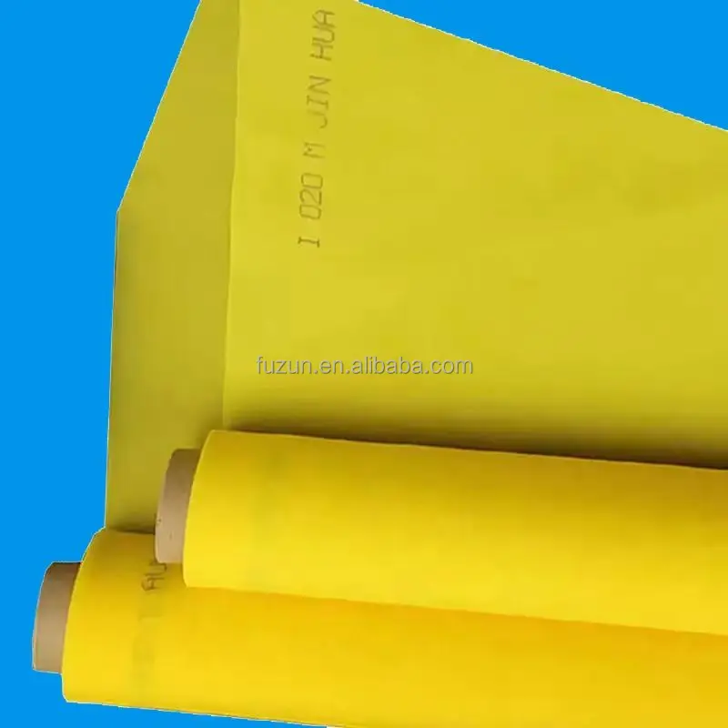 Yellow and White 140T420 Mesh Polyester Single Silk Printed Bolt Cloth for Printers