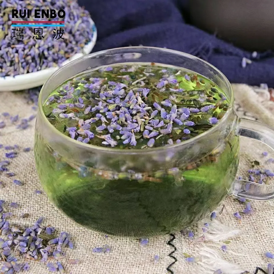 Organic Bulk Loose Green Tea with Fresh jasmine Flavor Dried Lavender Buds and Lavender Flowers Steamed Lavender Tea