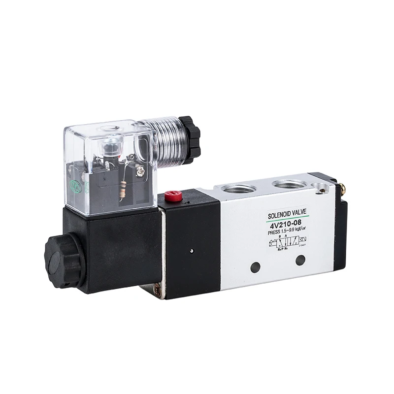 Airtacs Type 4V210-08 Solenoid Valve Air Pilot Valve Pneumatic Actuator 5/2 Way DC24V Hot Sales Air Control Valve