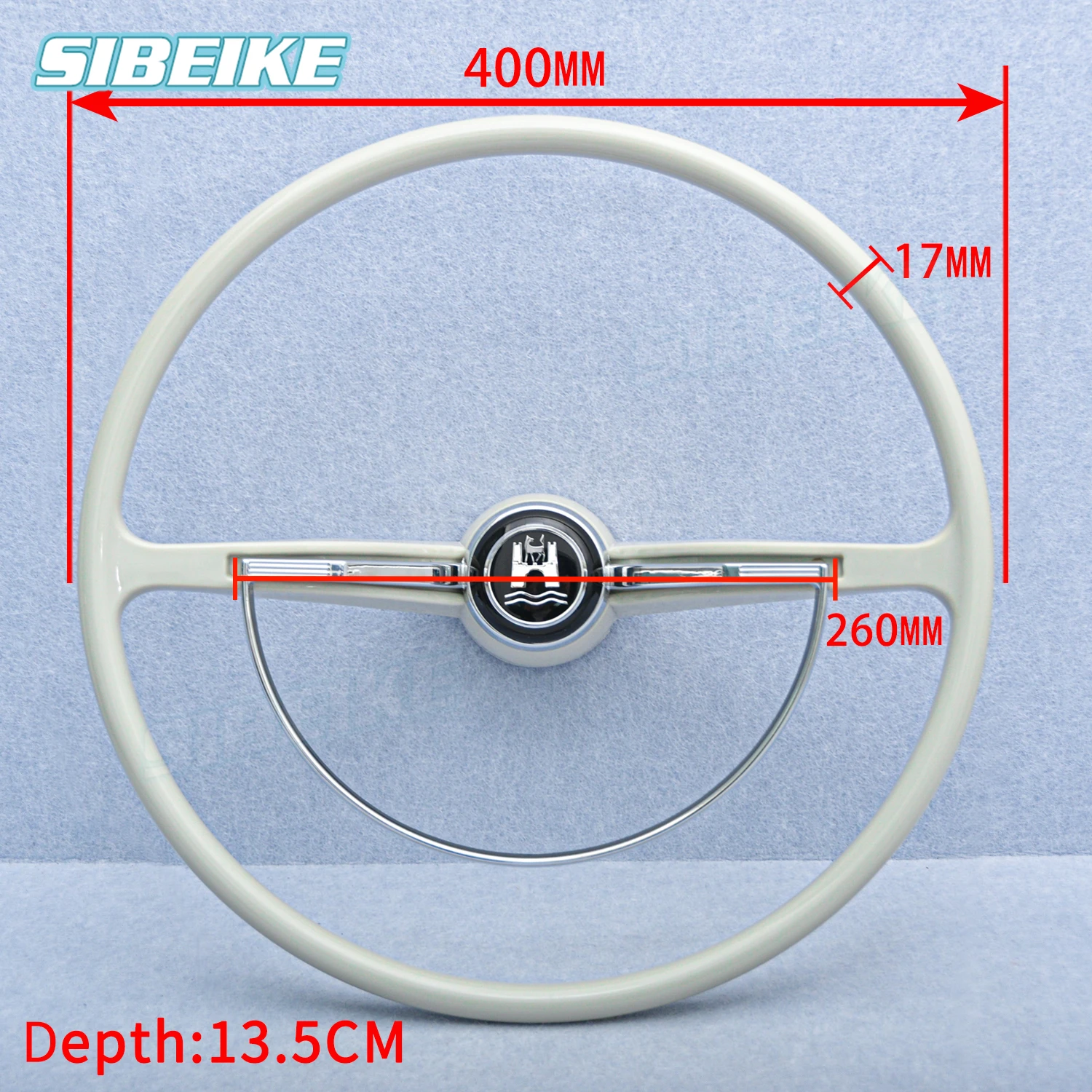 JDM Gray Classic Vintage Car Steering Wheel 400mm For Volkswagen Beetle Karmann Ghia Type 3