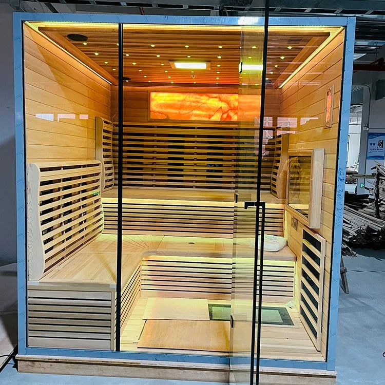 JK21-21 роскошная сауна спа удивительная дальняя инфракрасная оптовая продажа для 2-6 человек