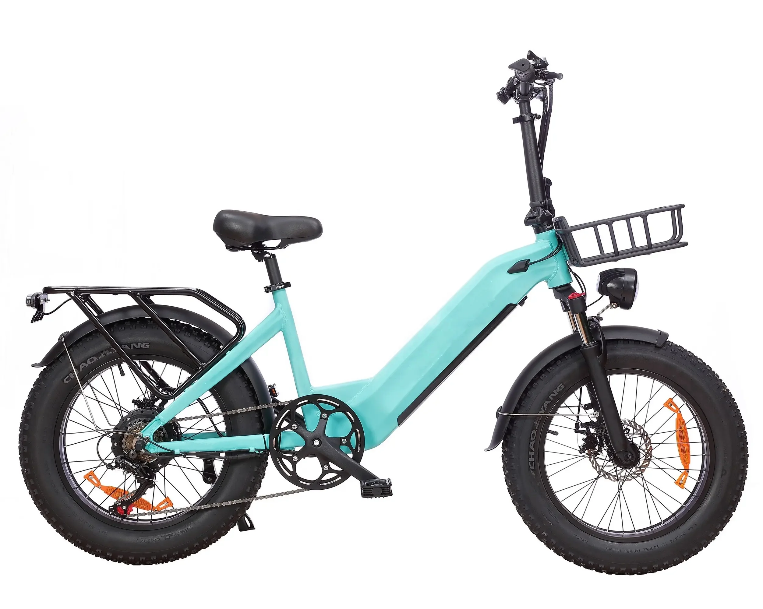 20 Inch Fat Tire Hidden Battery Electric City Bike 48V 500W Step Thru Ebike  For Children