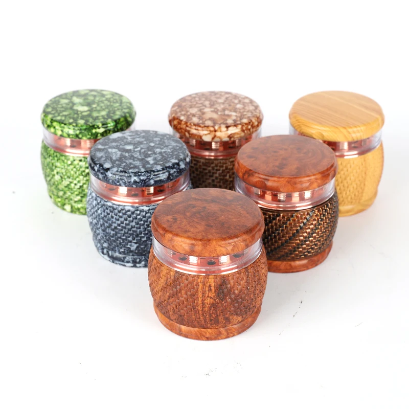 JL-J0371 Wholesale herb grinder shape tooth tobacco use 4 layers zinc alloy grinder