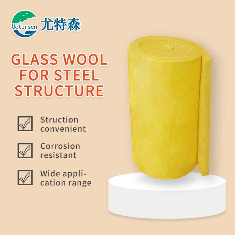 metal building roof insulation 50mm thick glass wool roll