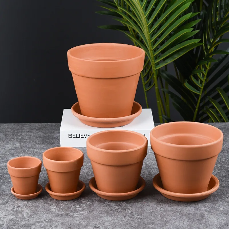 Hot Sale Classical Garden Plastic Indoor Planter Terracotta Flower Pots Ceramic pot