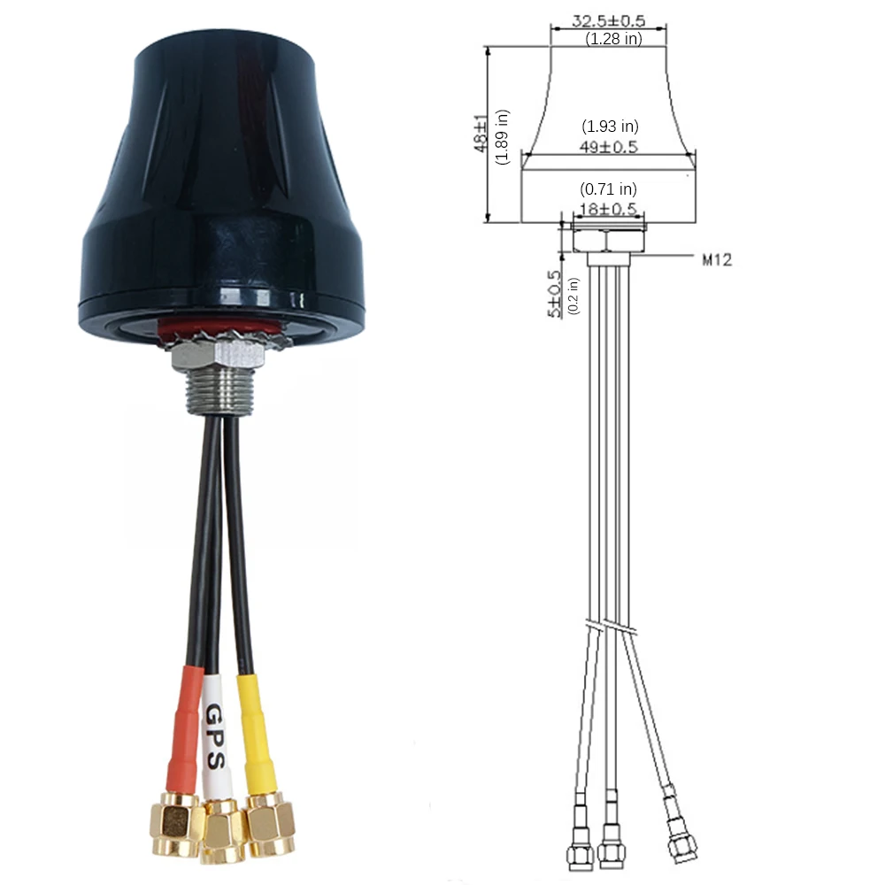 Waterproof  3 in 1 Cabinet Antenna MIMO LTE 4g 5g GPS dual band 2.4ghz 5.8ghz wifi Combo antenna for Fleet management