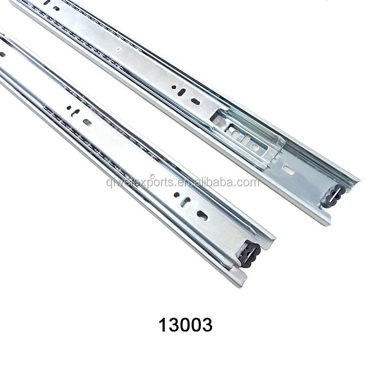 Prompt goods 400mm & 500mm 3 fold Full extension Kitchen cabinet drawer slide rails 13003