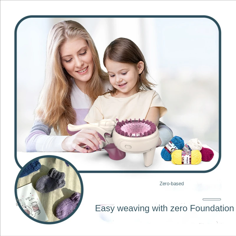JH Hot  DIY Wool Knitter Knitting Machine Kids Gifts Dress Up Fashion Sewing Toys