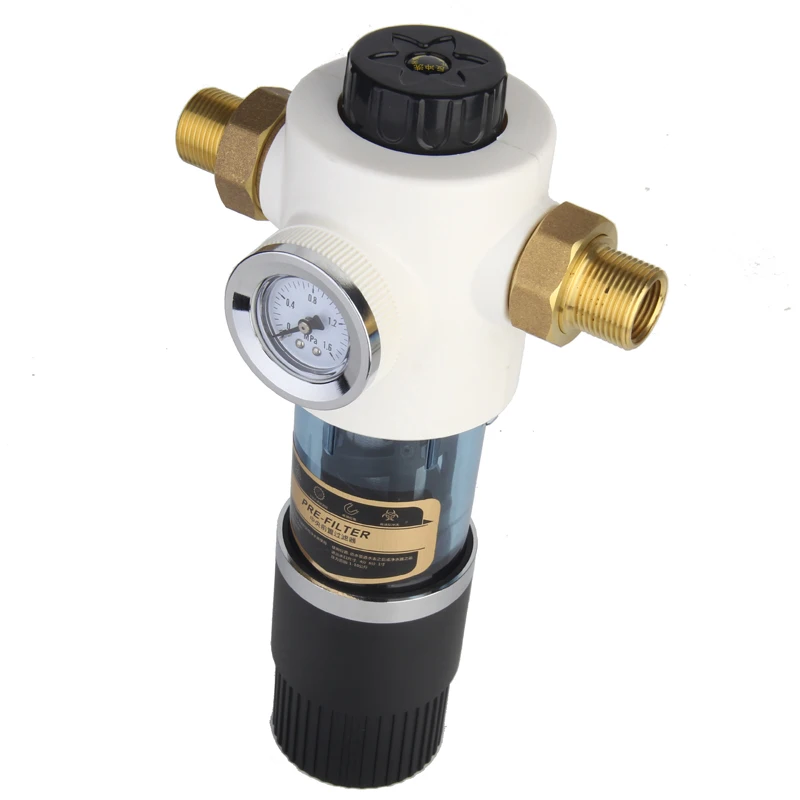 40Micron brass copper Household water prefilter with manometer