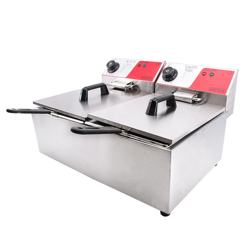 DF-81D Commercial Electric Deep Fryer Counter Top Chip Kfc French Fries Chicken Fryer Snack Food Deep Fryer Machine Engine 220V