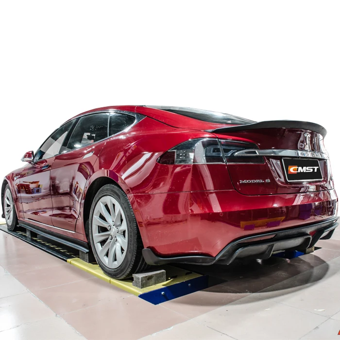 Carbon fiber body kit for Tesla model s front spoiler rear diffuser side skirts and trunk spoiler for Tesla model s facelift