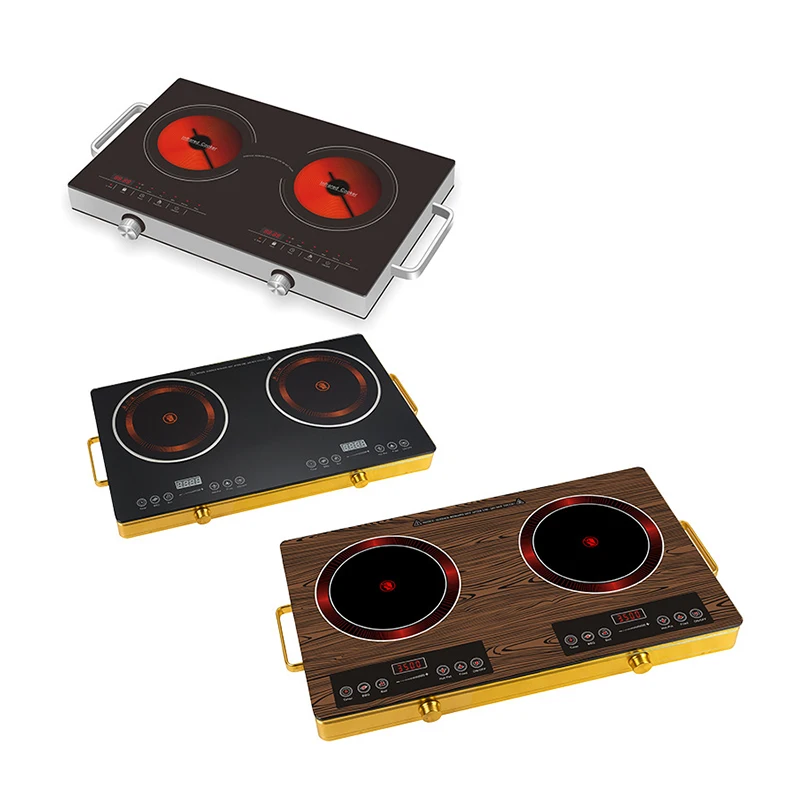 High Quality Wholesale Cheap Two Eye Cooker Double Induction Cooktop Double Burner Halogen Ceramic Cooktops