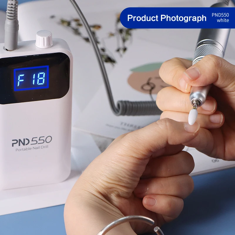 550 электрическая дрель для ногтей, 30000 об./мин. Для акриловых ногтей, перезаряжаемая электрическая машинка для пилки для ногтей