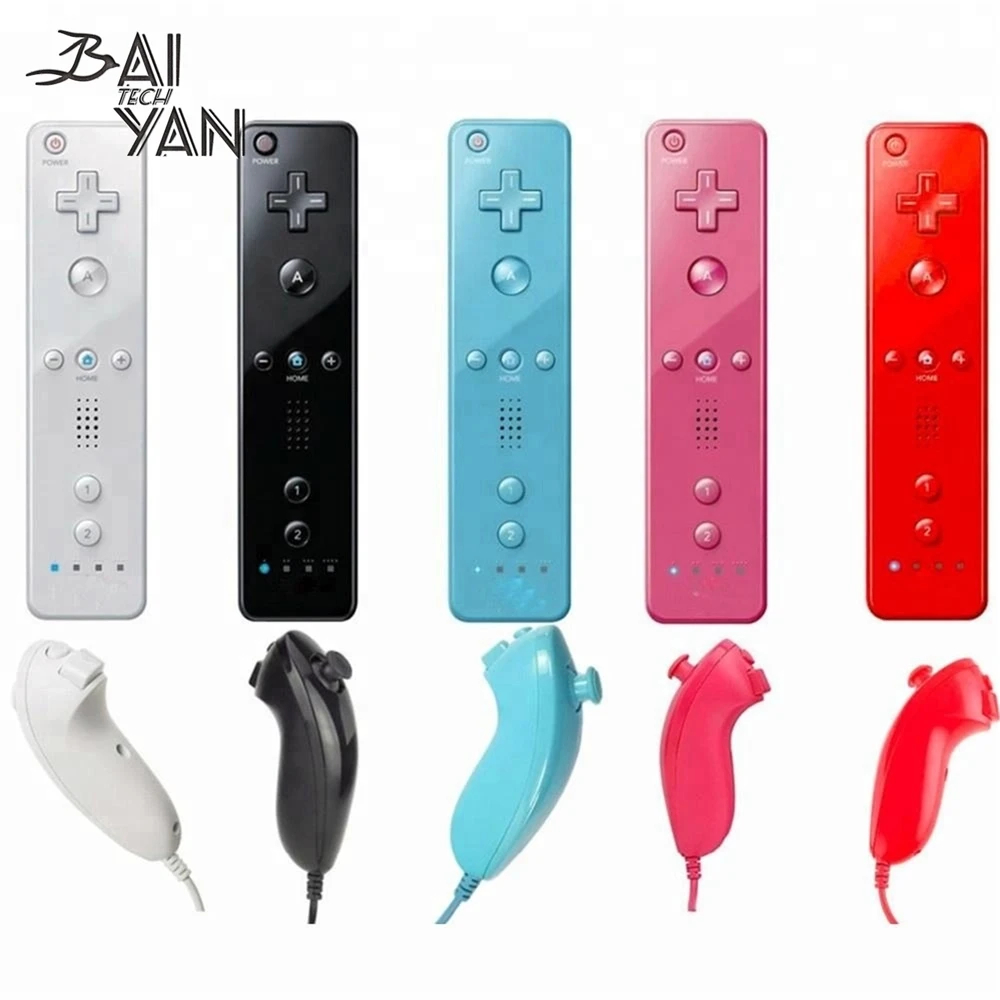 Лидер продаж, беспроводной контроллер Nunchuk 2 в 1 для игровой консоли Nintendo Wii Motion Plus, джойстик Wii U, сенсорный силиконовый геймпад