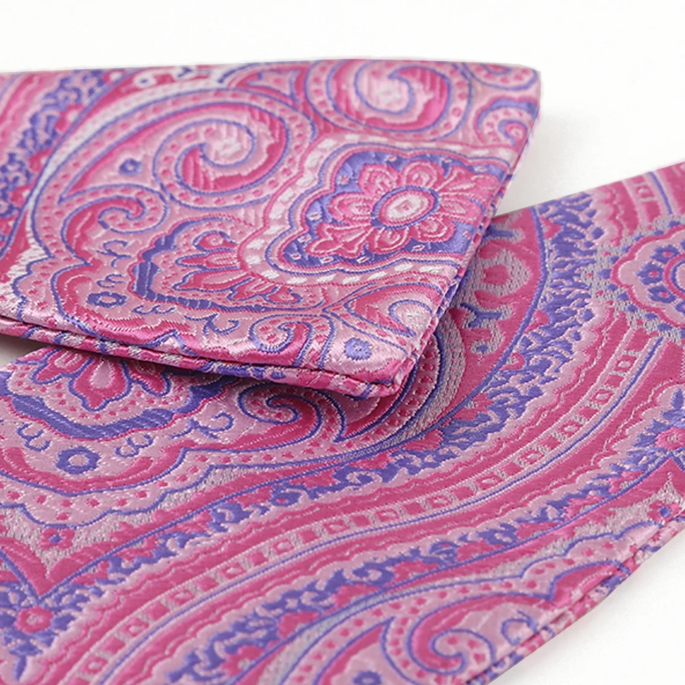 Мужской модный жаккардовый галстук-бабочка «пейсли» для смокинга, набор носовых платков из микрофибры машинной стирки