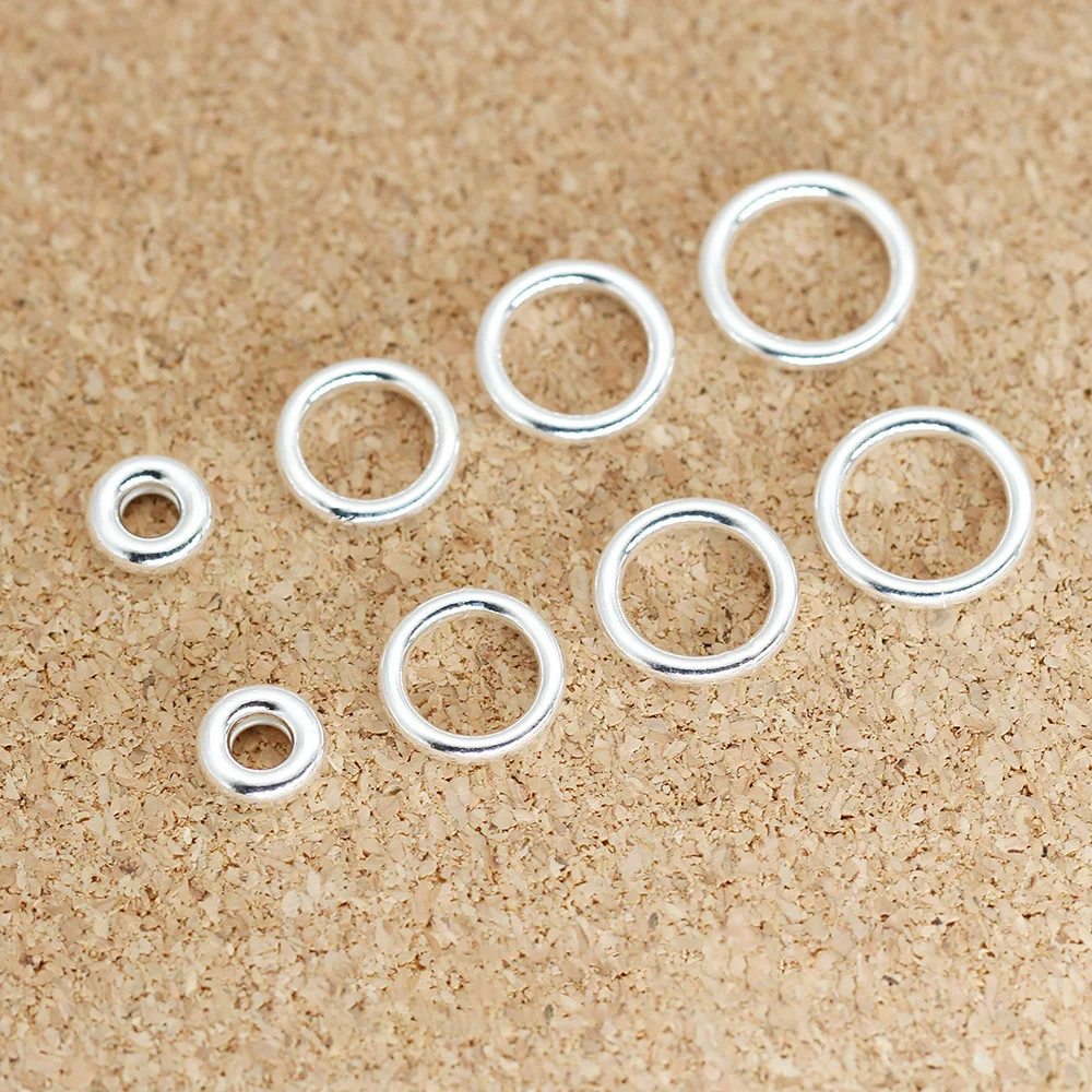 8-14mm Thick 925 Sterling Silver Jump Rings  Round Split Rings Wire Close Ring For Jewelry Making