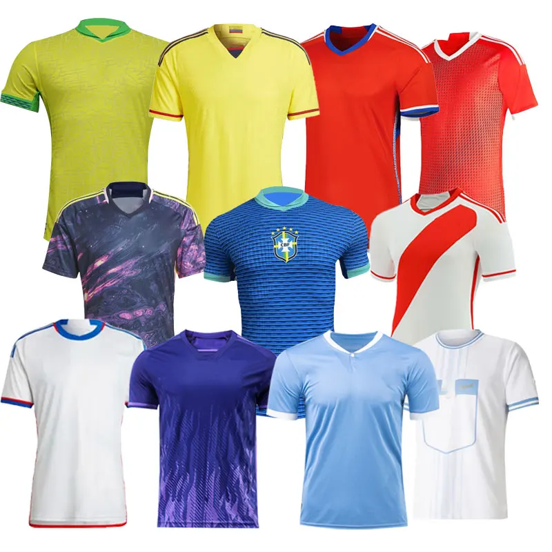 Thai Quality South America Peru Uruguay Colombia Brazil soccer wear Chile Football jersey