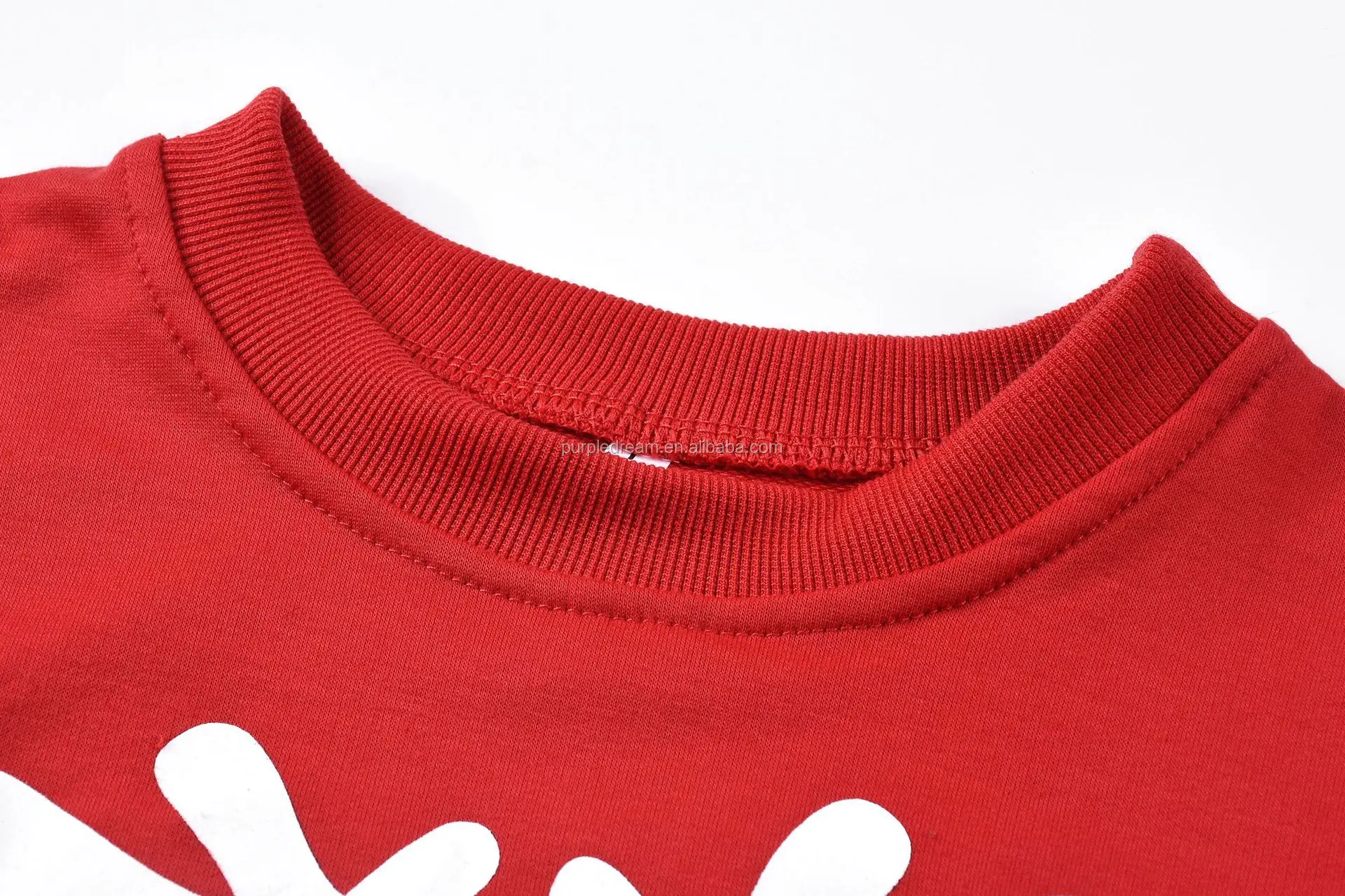 Однотонный красный пуловер с принтом оленя, рубашки для взрослых и детей, семейная Одинаковая одежда с круглым вырезом и длинным рукавом