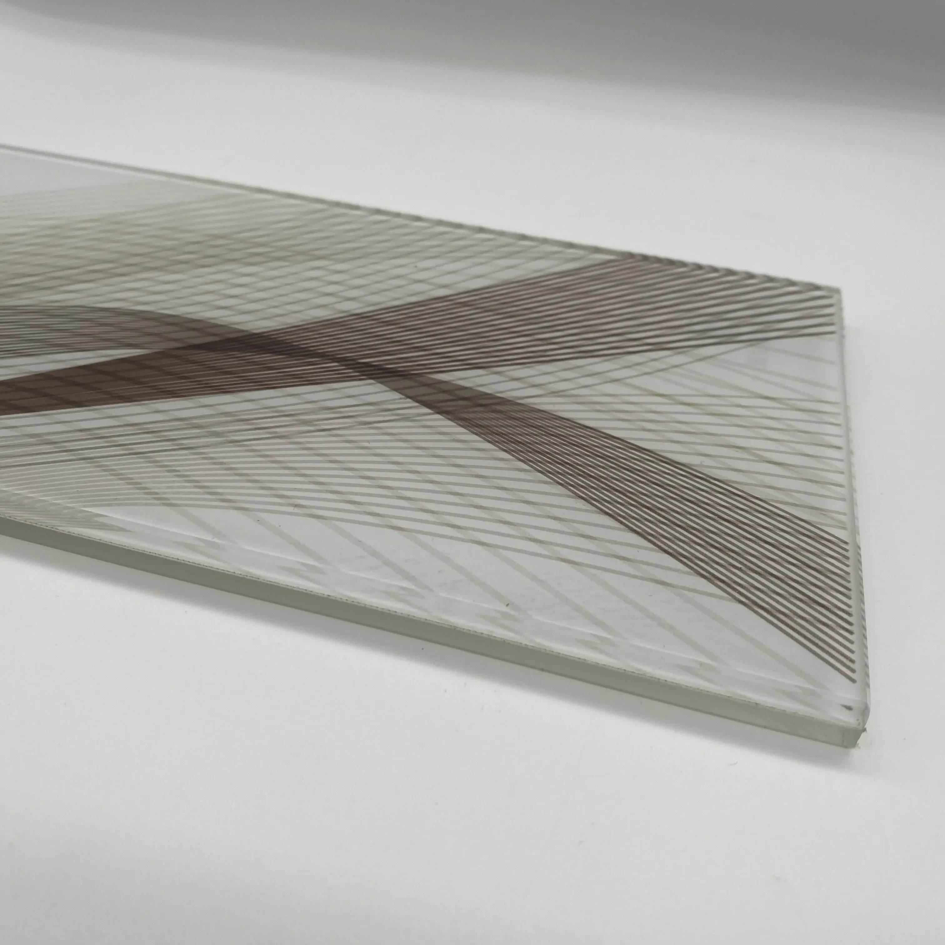 High quality Texture decorative fabric laminated glass silk laminated glass