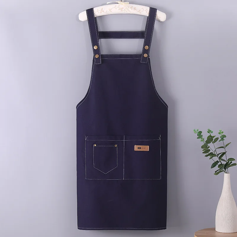 Custom adults cleaning heavy duty black pvc waterproof apron high quality advanced plastic kitchen apron