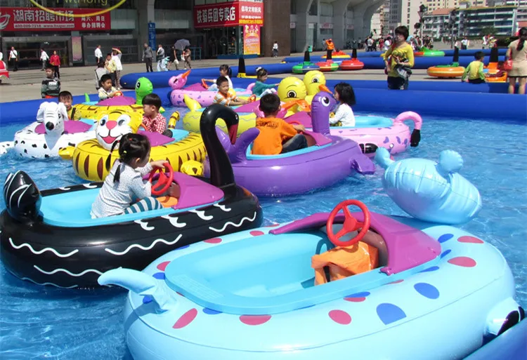 Cute animal inflatable bumper boat water park bumper boat water park electric bumper boat