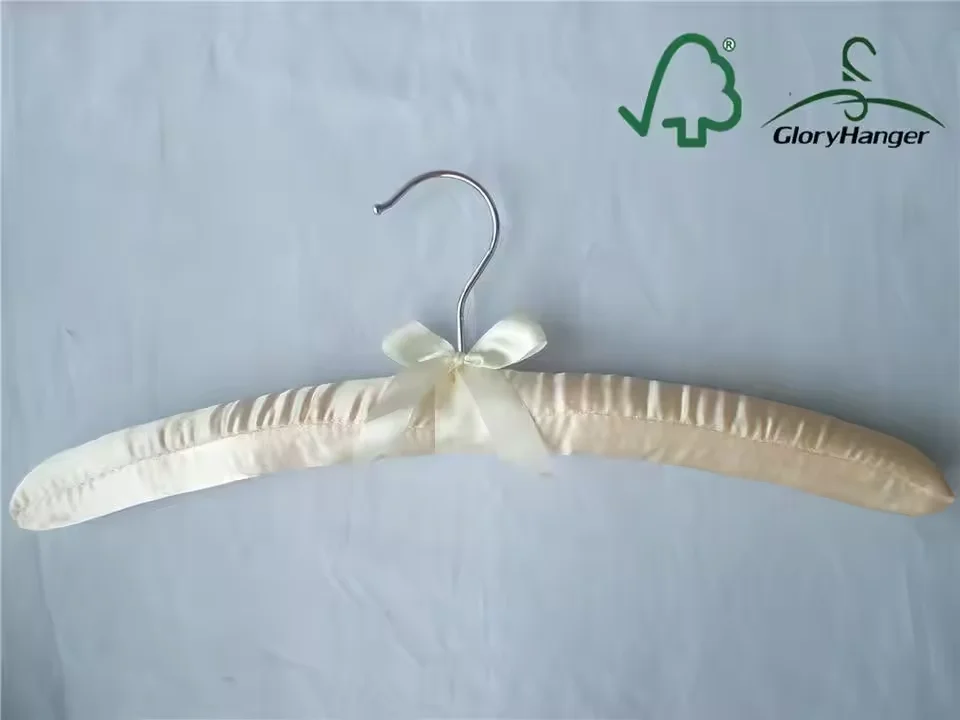 Satin Material and Clothes Clothing Type Padded Hanger factory sale Glory Hanger