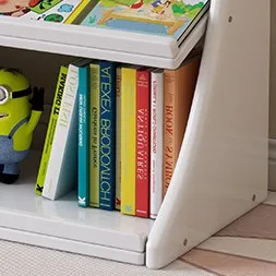 Modern Simplicity Kindergarten Cartoon Picture Cute Book Shelf Wooden Baby Book Shelf Easy Toy Storage Rack