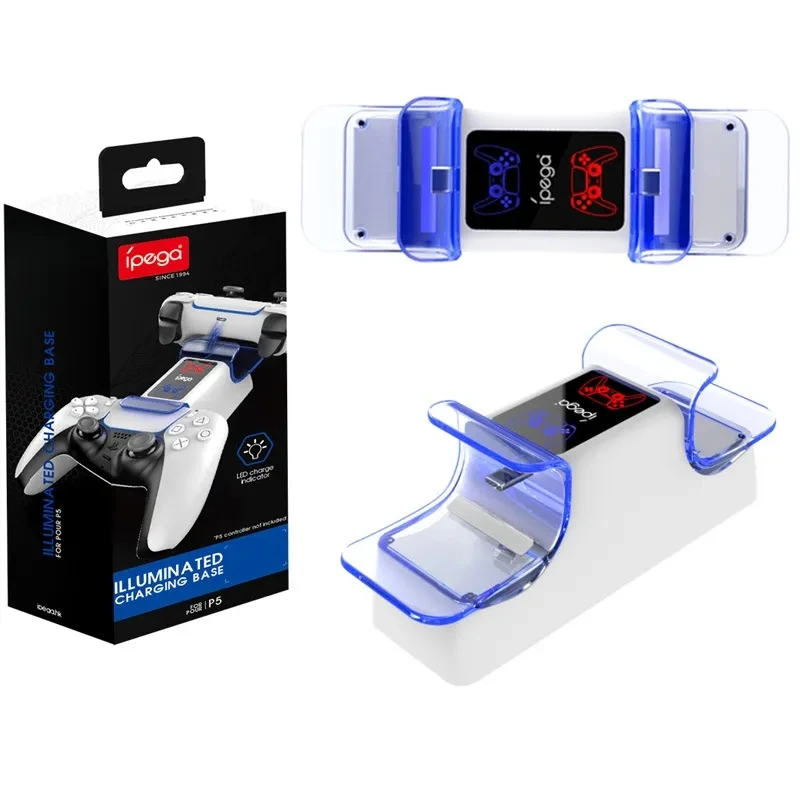PG-P5003 For PS5 Wireless Controller Dock Charger For PS5 Game Controller Charging Base For PS5 Dual Handle Charger