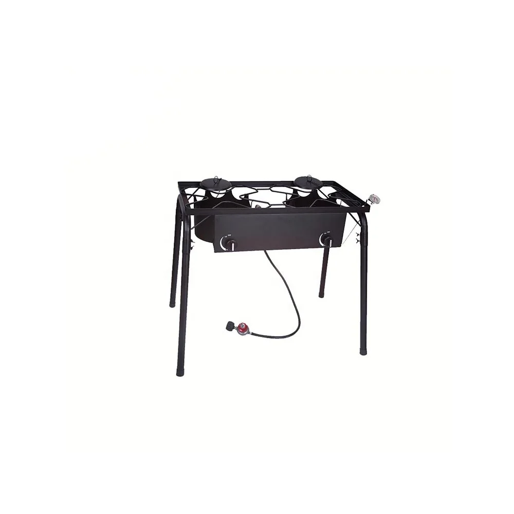 High Pressure Burner Wiht Portable Stand Camping Double Gas Stove Burner With Certificate
