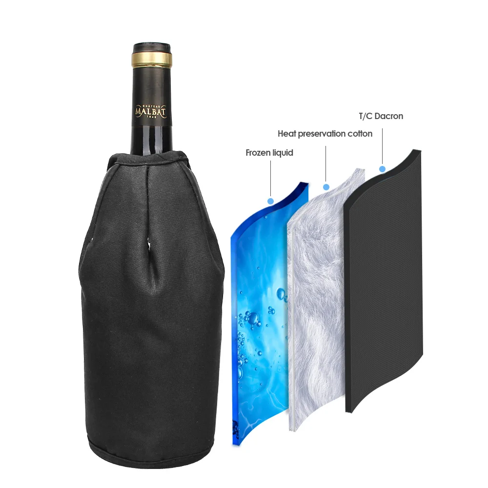 Wine Bottle Chiller Cooler for Red White Champagne or Sparkling Wine Cooler Refrigerator