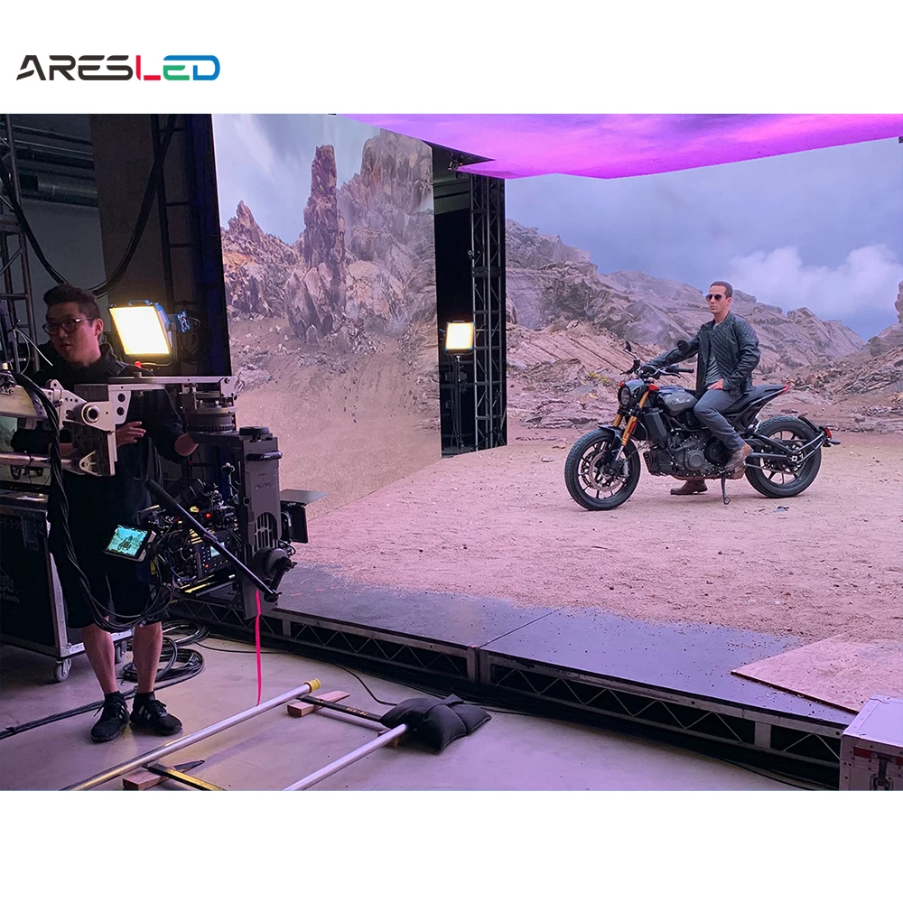 Захватывающий сцена vfx 3d vr xr студийная съемка фильмов светодиодный экран