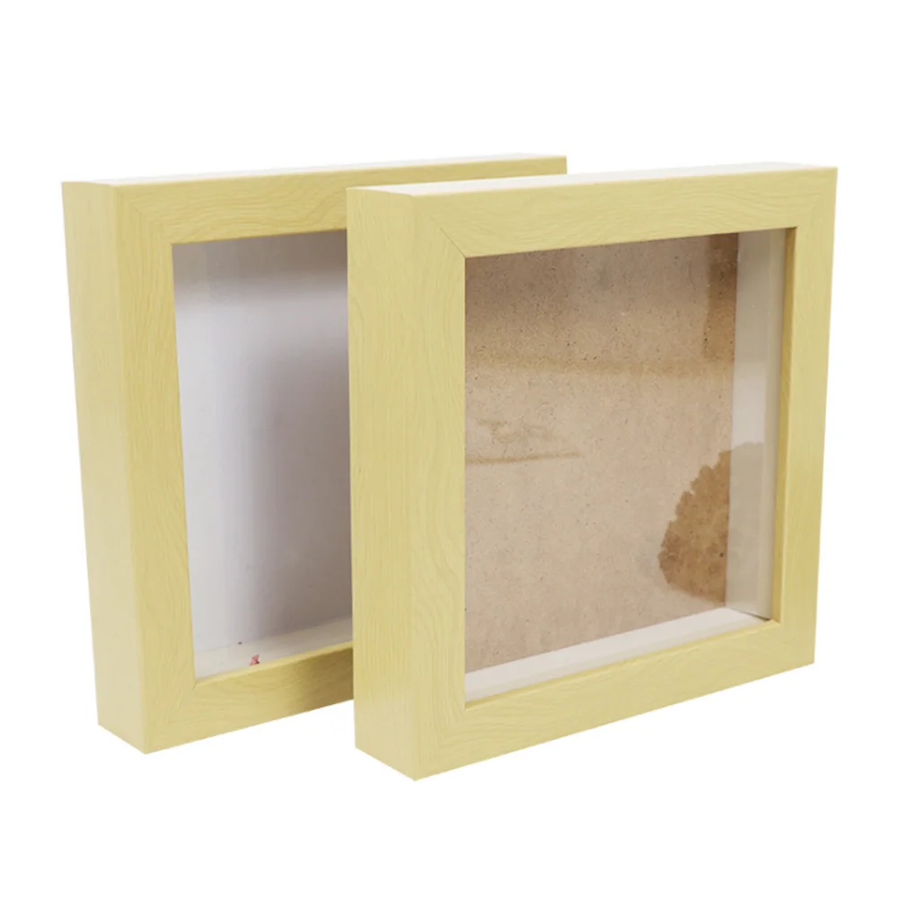 Three dimensional dried flower plant butterfly specimen photo frame baby hand and foot print DIY manual multifunctional picture