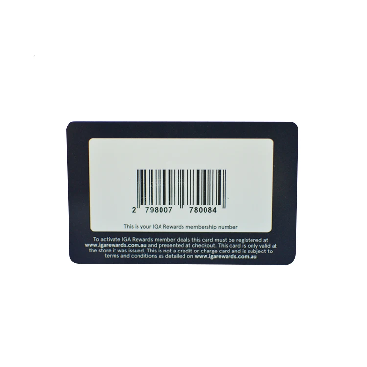 RGB offset printing CR80 size plastic PVC business card