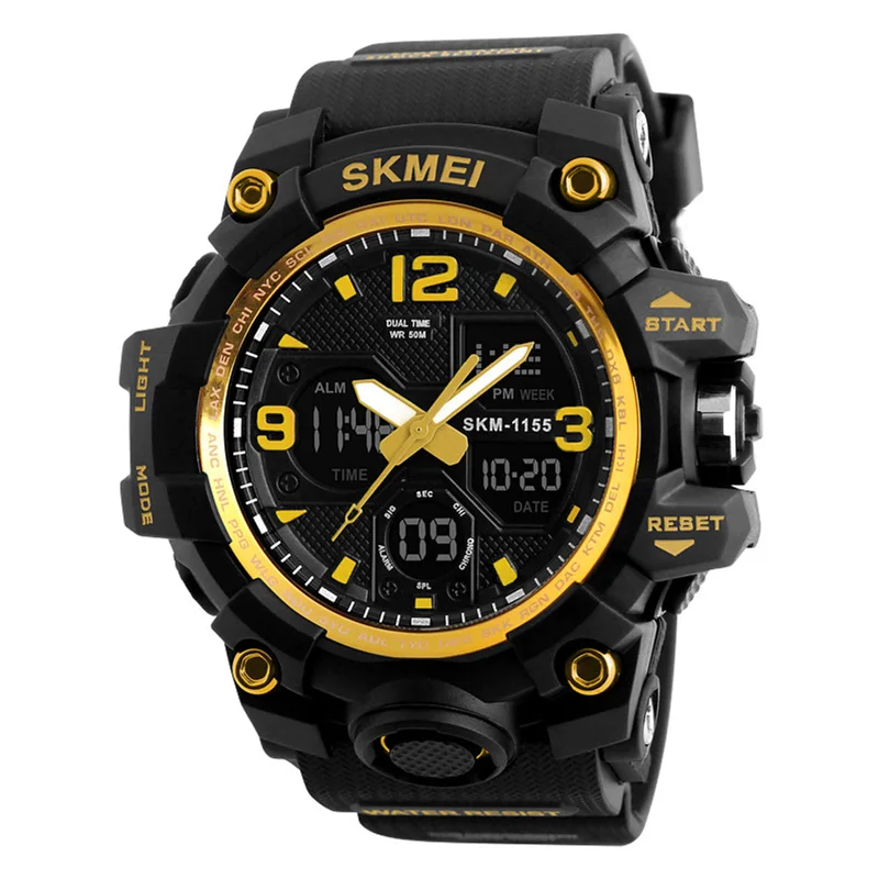  Цифровые Спортивные мужские наручные часы skmei 1155B с