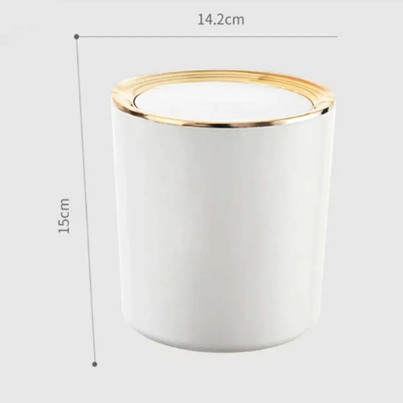 Mini Small Waste Bins Desktop Garbage Basket Home Table Plastic Trash Can Office Supplies Dustbins Sundries Barrel Box