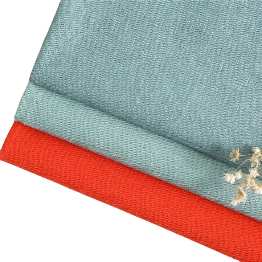 natural linen rayon material wholesale breathable medium thick linben viscose blend fabric
