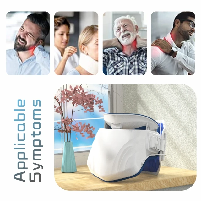 Cervical Collar Adjustable Infrared Heating Multi Functional Braces Inflatable Neck Traction Device for Neck Pain Relief