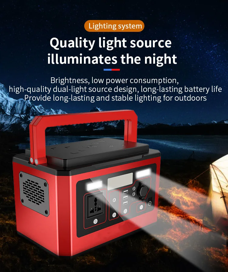 Custom OEM Outdoor 500W 1000w 600w 1000 Watts 1500W 800w Battery Portable Bank Power Station With Solar Panel generators energy