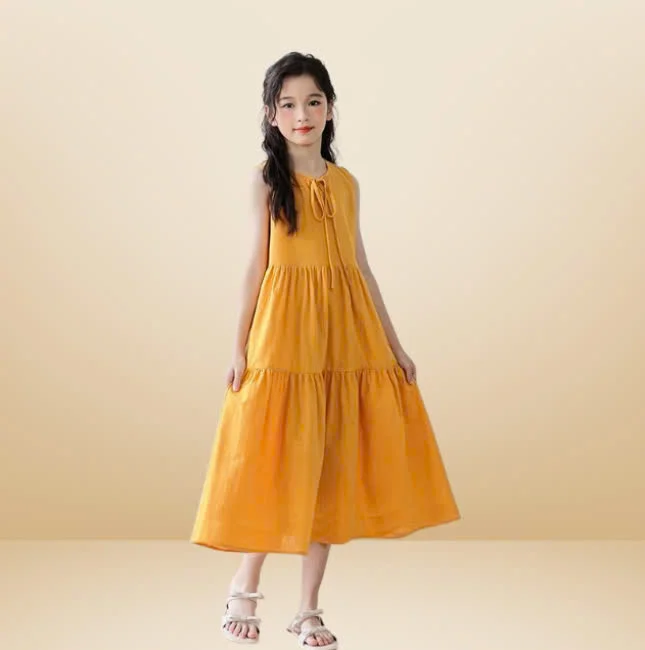 Children Dresses For Girls Quick Dry Fashion Street Style Cotton Customized Packaging Vietnam Fast Delivery