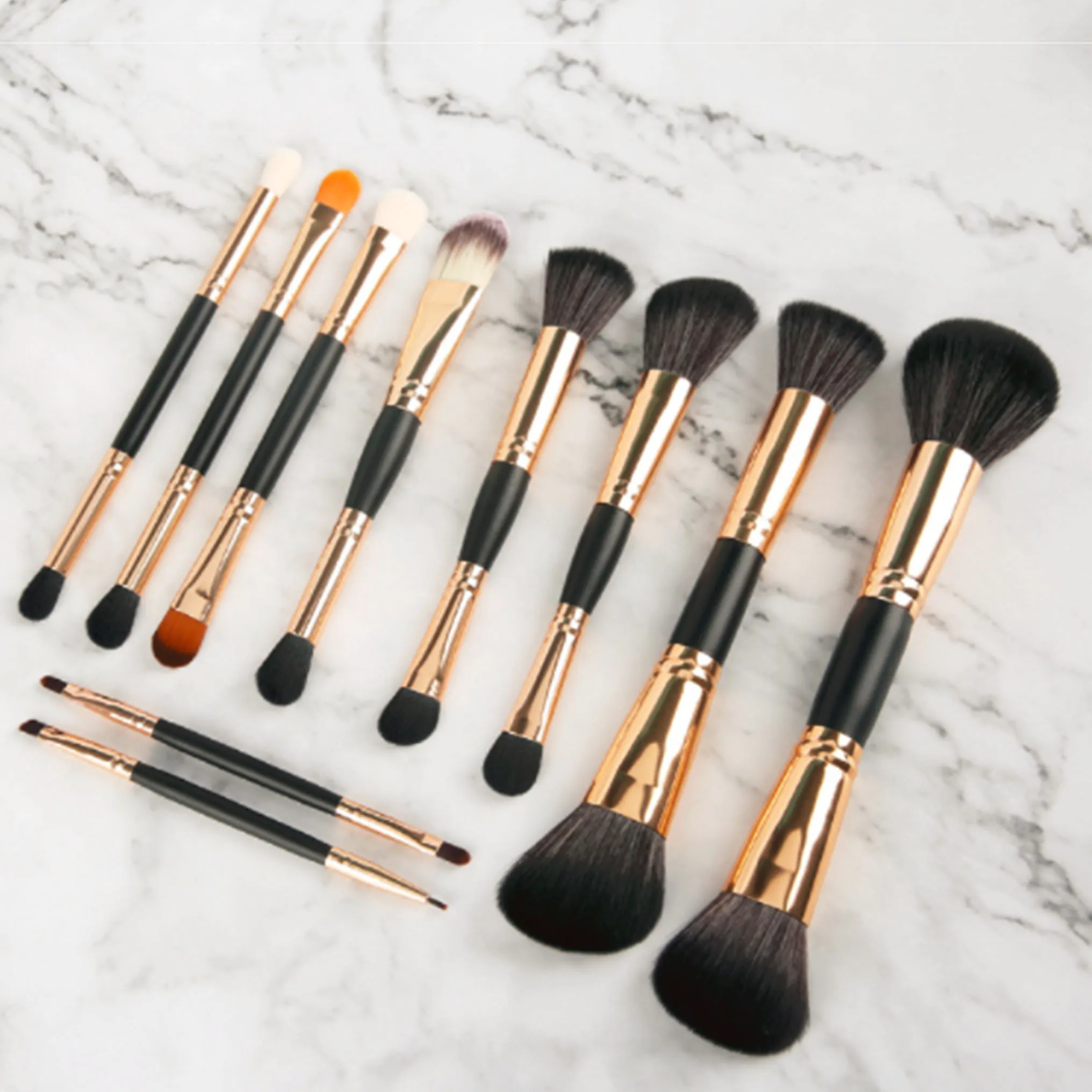 10pcs double head makeup brush set 2023 dual new hot selling make up brush set dual side cosmetics brushes sets