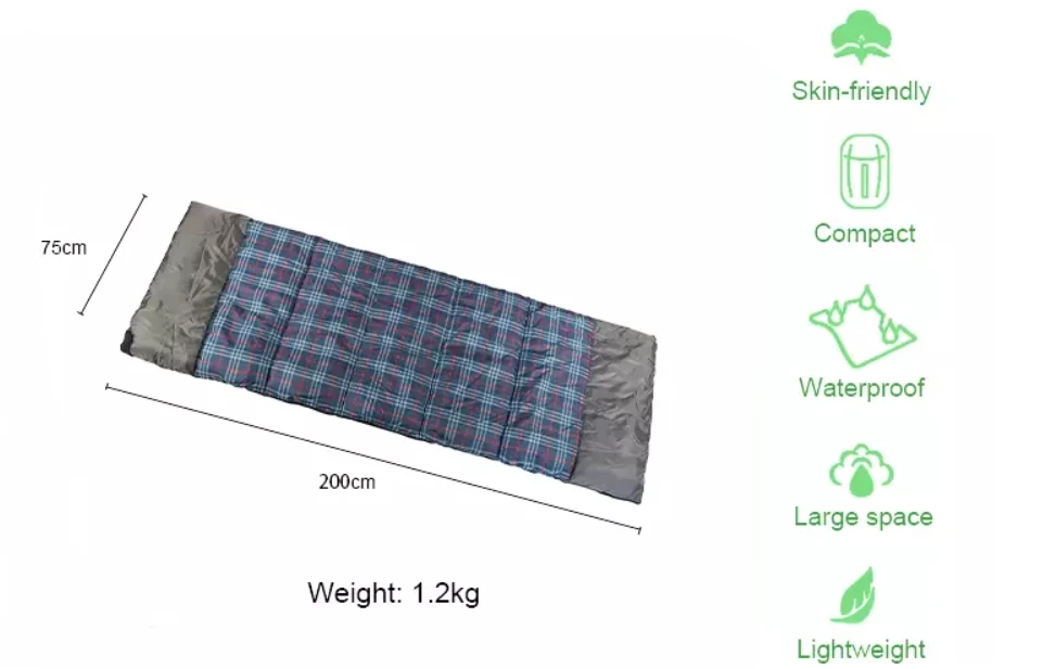 Hot Sale Outdoor Ultralight Cotton Sleeping Bags Camper Adults Cold Weather Sleeping Bag For Camping